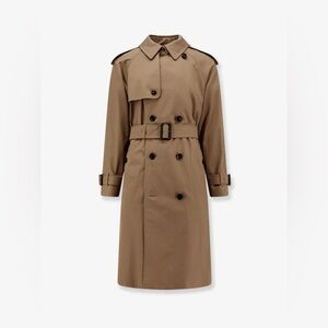 Carolina Belle Beige Double-Breasted Trench Coat | Medium | Tan